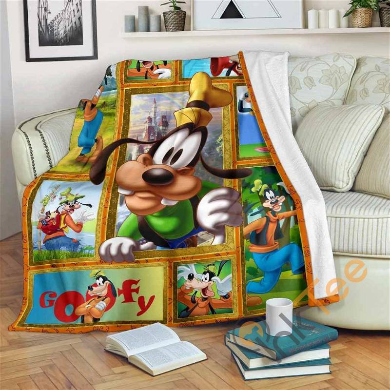 Goofy Sherpa Fleece Blanket Gifts for Family, for Couple