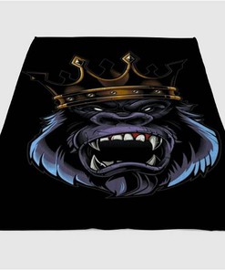 Gorilla Sherpa Fleece Blanket Gifts for Family, for Couple