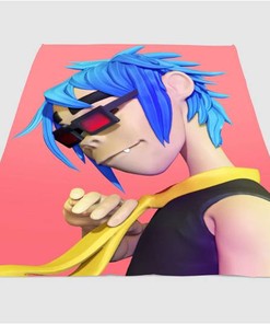 Gorillaz 3d Character Sherpa Fleece Blanket Gifts for Family, for Couple