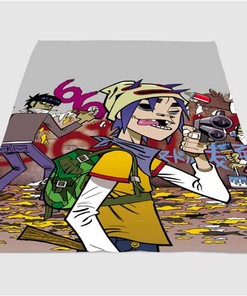 Gorillaz Chaos Sherpa Fleece Blanket Gifts for Family, for Couple