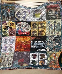 Gorillaz Collage Quilt Blanket Bedding Set