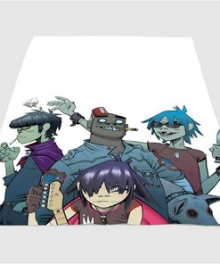 Gorillaz Member Sherpa Fleece Blanket Gifts for Family, for Couple