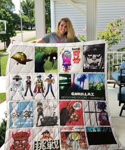 Gorillaz Throws Albums For Fans Revolving Doors Amarillo Quilt Blanket Bedding Set