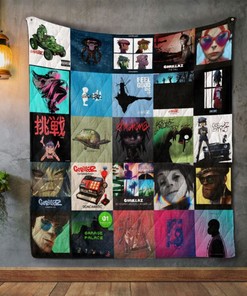 Gorillaz Virtual Band Album Covers Quilt Blanket Bedding Set