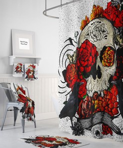 Gothic Skull Shower Curtain