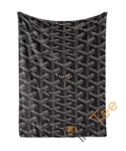 Goyard Paris Black Pattern Carpet Sherpa Fleece Blanket Gifts for Family, for Couple