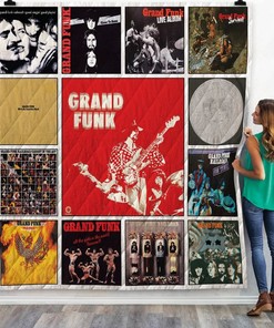 Grand Funk Railroad Albums Combined Quilt Blanket Bedding Set