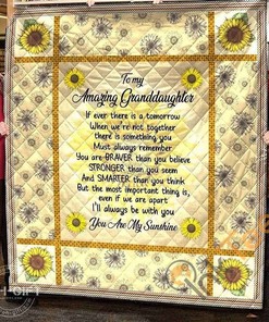 Granddaughter Amazing Granddaughter I'll Always Be With You Quilt Blanket Bedding Set