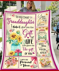 Granddaughter Fleece Blanket Quilt Blanket Bedding Set To My Dear Granddaughter For Granddaughter Family Blanket