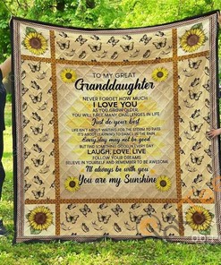 Granddaughter My Great Granddaughter, Never Forget That How Much I Love You Quilt Blanket Bedding Set
