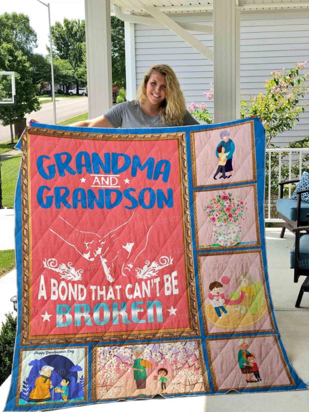 Grandma And Grandson A Bond That Can't Be Broken Quilt Blanket Bedding Set