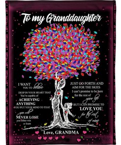 Grandma To Granddaughter Achieving Anything Fleece Blanket Quilt Blanket Bedding Set