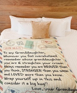 Grandma To Granddaughter Love Letter Fleece Blanket Quilt Blanket Bedding Set