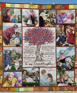 Grandma To Granddaughter Quilt Blanket Bedding Set