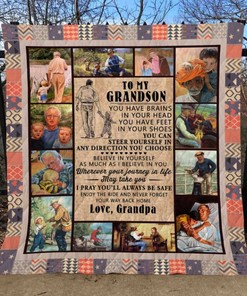 Grandpa Grandson Quilt Blanket