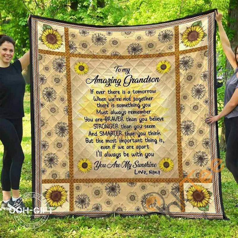 Grandson/Grandma You Are My Sunshine Love, Nana Quilt Blanket Bedding Set