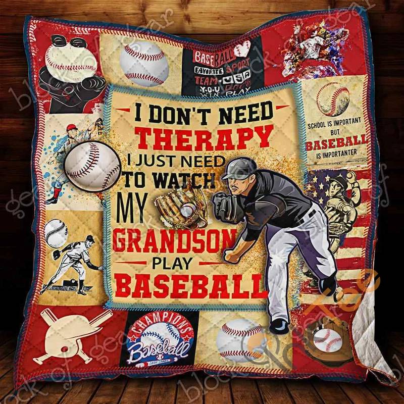 Grandson's Baseball Love Quilt Blanket Bedding Set