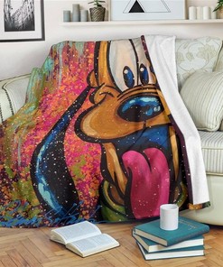 Graphic Art Pluto Disney Sherpa Blanket Fleece Blanket Funny Gifts