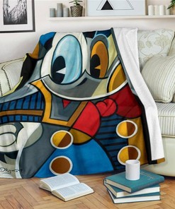 Graphic Donald Duck Sherpa Fleece Blanket Gifts for Family, for Couple
