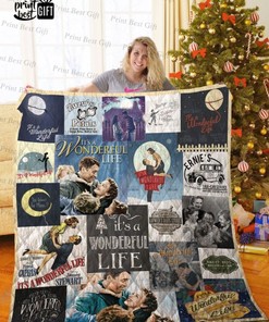 Graphic It's A Wonderful Life Poster Ver Quilt Blanket Bedding Set