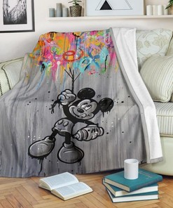 Graphic Mickey Disney Fleece Blanket Gift For Fan, Quilt Blanket Bedding Set Gift