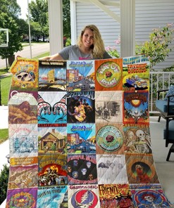 Grateful Dead Albums For Fans Throwing Stones Collection Quilt Blanket Bedding Set