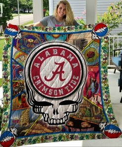 Grateful Dead Logo Ncaa Alabama Crimson Tide Quilt Blanket Bedding Set