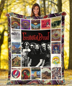 Grateful Dead Music Band Sherpa Fleece Blanket Gifts for Family, for Couple