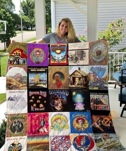 Grateful Dead Quilt Blanket Bedding Set With Pillowcase Option