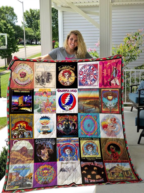 Grateful Dead Rock Albums Vintage Co Poster Quilt Blanket Bedding Set