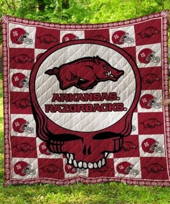 Grateful DeadNcaa Arkansas Razorbacks Combined Great Quilt Blanket Bedding Set