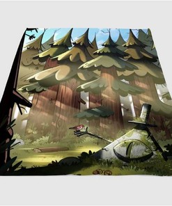 Gravity Falls Icon Rock Sherpa Fleece Blanket Gifts for Family, for Couple
