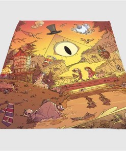 Gravity Falls Sunset Place Sherpa Fleece Blanket Gifts for Family, for Couple