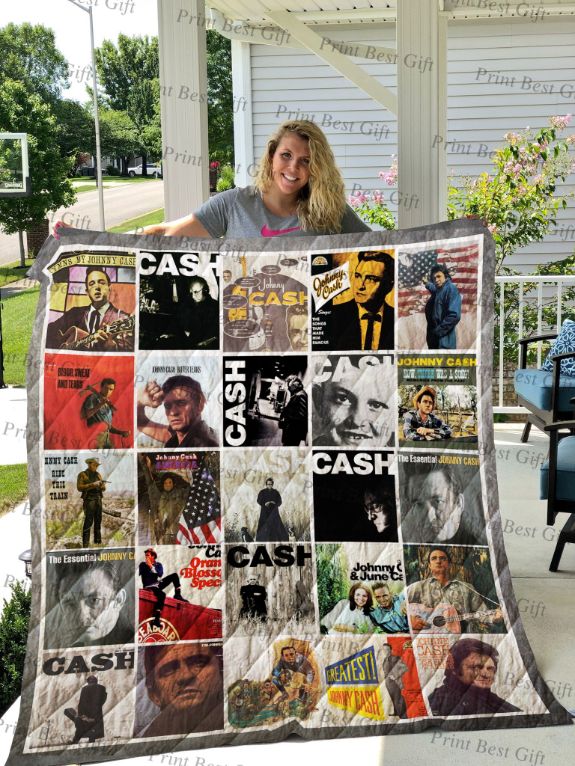 Great Johnny Cash Albums Cover Poster Ver Collected Quilt Blanket