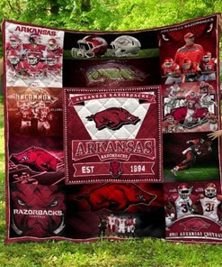 Great Ncaa Arkansas Razorbacks Quilt Blanket Bedding Set