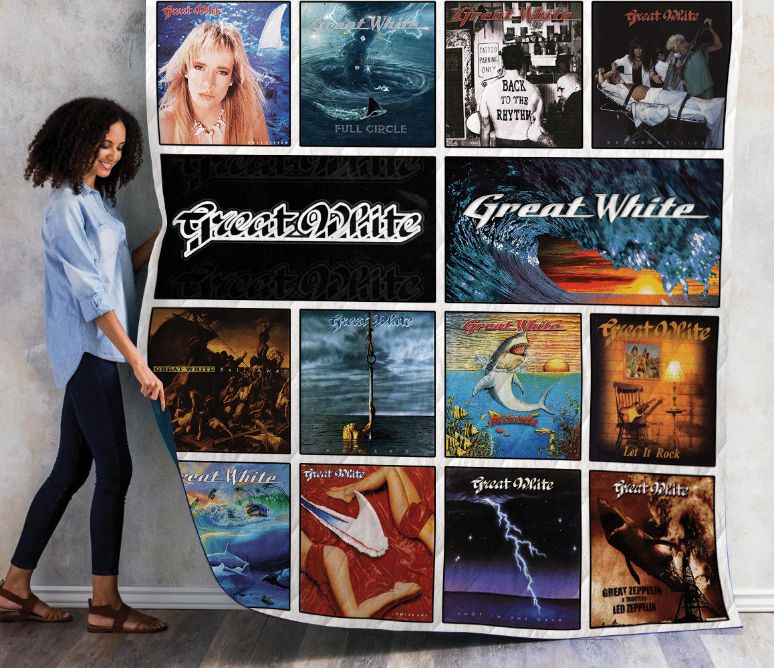 Great White Rock Band Collection Quilt Blanket