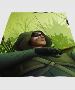 Green Arrow Dc Sherpa Fleece Blanket Gifts for Family, for Couple