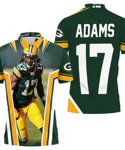 Green Bay Packer Davante Adams Legend 17 Yellow Green Polo Shirt All Over Print Shirt 3d T-shirt