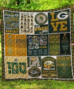 Green Bay Packer Quilt Blanket Bedding Set for Home Décor