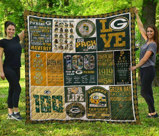 Green Bay Packer Quilt Blanket Bedding Set for Home Décor