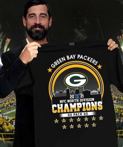 Green Bay Packers 2021 North Division Champs Trophy T-Shirt