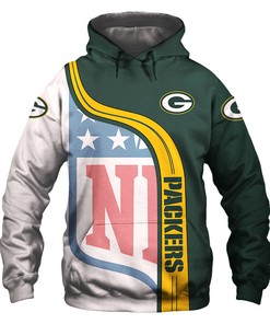 Green Bay Packers 3D Hoodie Pullover Zip Hoodie Nfl for Fans