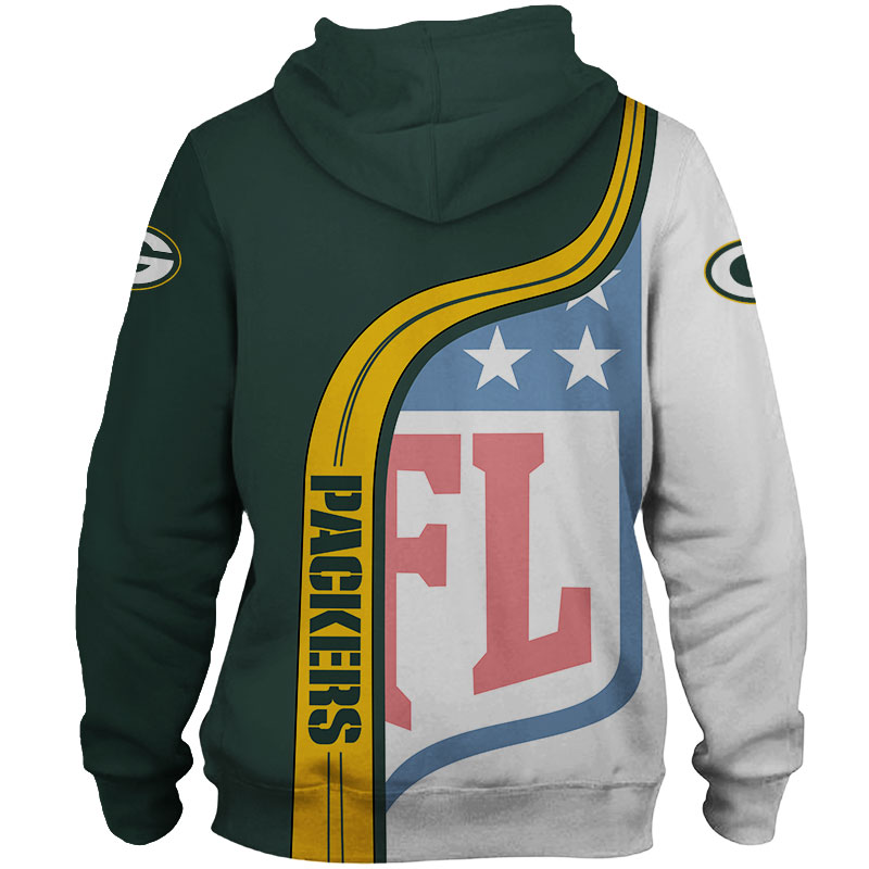 Green Bay Packers 3D Hoodie Pullover Zip Hoodie Nfl for Fans - Image 3