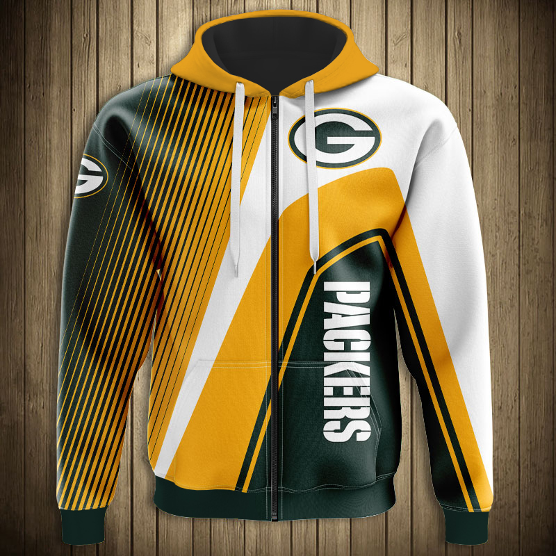 Green Bay Packers 3D Zip Hoodie Zip Hoodie Pullover Nfl - Image 3