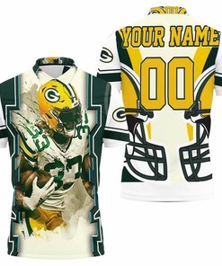 Green Bay Packers Aaron Jones 33 For Fans Personalized 3D All Over Print Polo Shirt