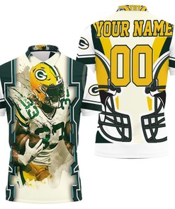 Green Bay Packers Aaron Jones 33 For Fans Personalized Polo Shirt All Over Print Shirt 3d T-shirt