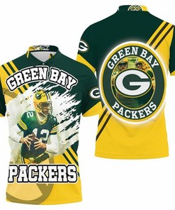 Green Bay Packers Aaron Rodgers 12 Illustrated For Fans 3D All Over Print Polo Shirt