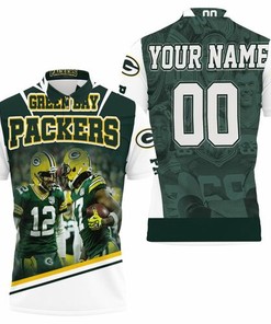 Green Bay Packers Aaron Rodgers Davante Adams Nfl 2020 Season Nfc North Winner Thanks Personalized Polo Shirt
