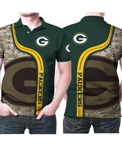 Green Bay Packers Camouflage Pattern American Flag 3d Printed Gift For Green Bay Packers Fan Polo Shirt All Over Print Shirt 3d T-shirt