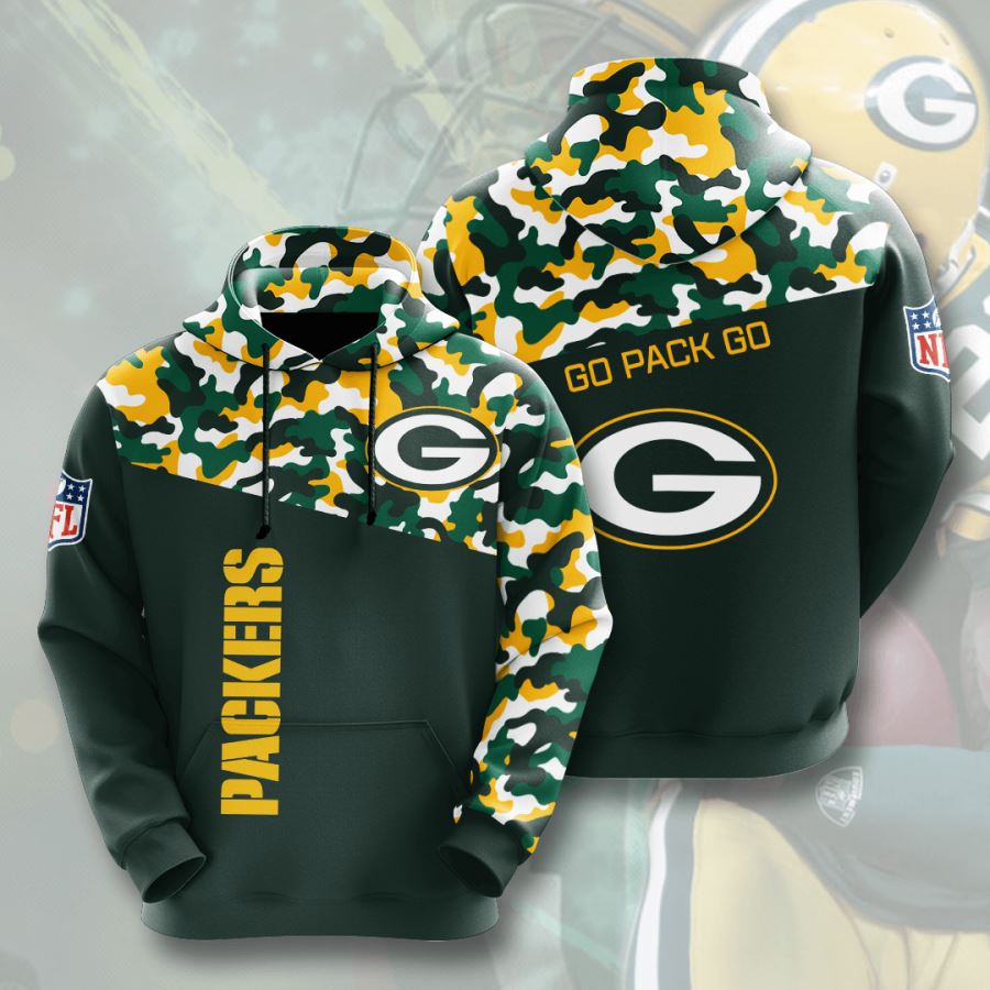 Green Bay Packers Custom Sport All Over Print Hoodie 3D 3
